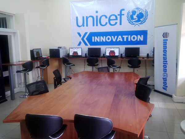 inside UNICEF innovation Hub in blantyre