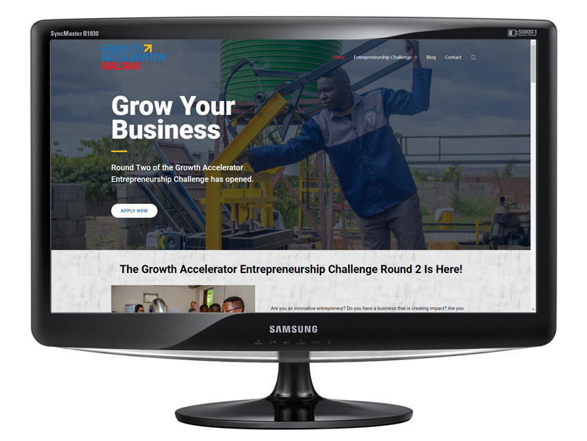 Growth Accelerator Malawi website