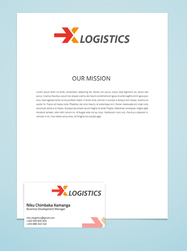 X Logistics letterhead