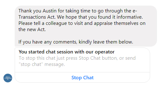 Communications Act Facebook bot