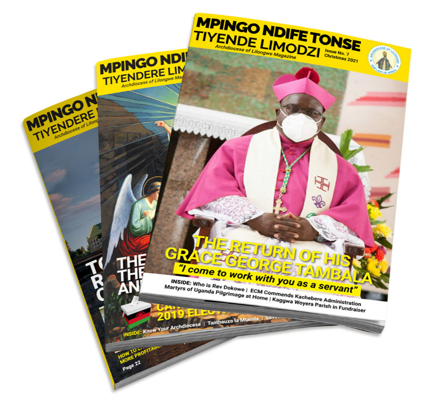 different editions of the Mpingo Ndife Tonse magazine