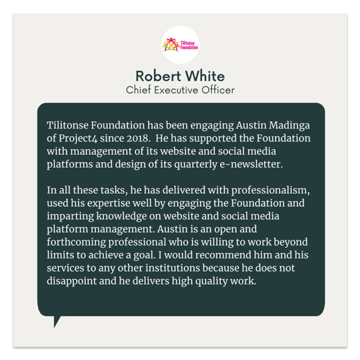 Tilitonse Foundation testimonial
