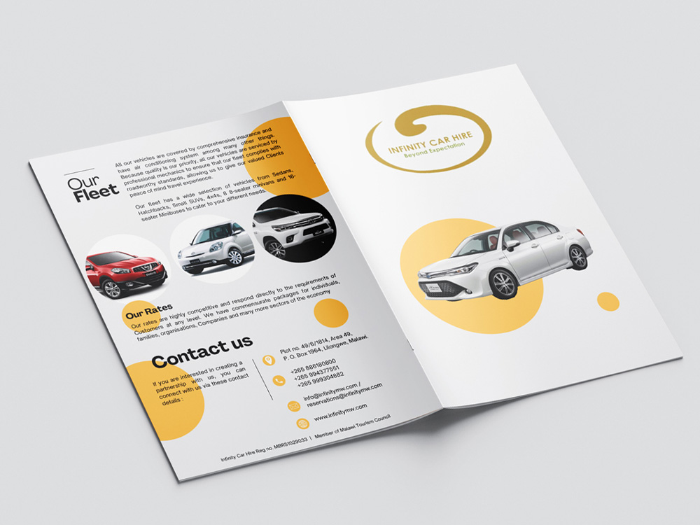 Infinity Car Hire brochure