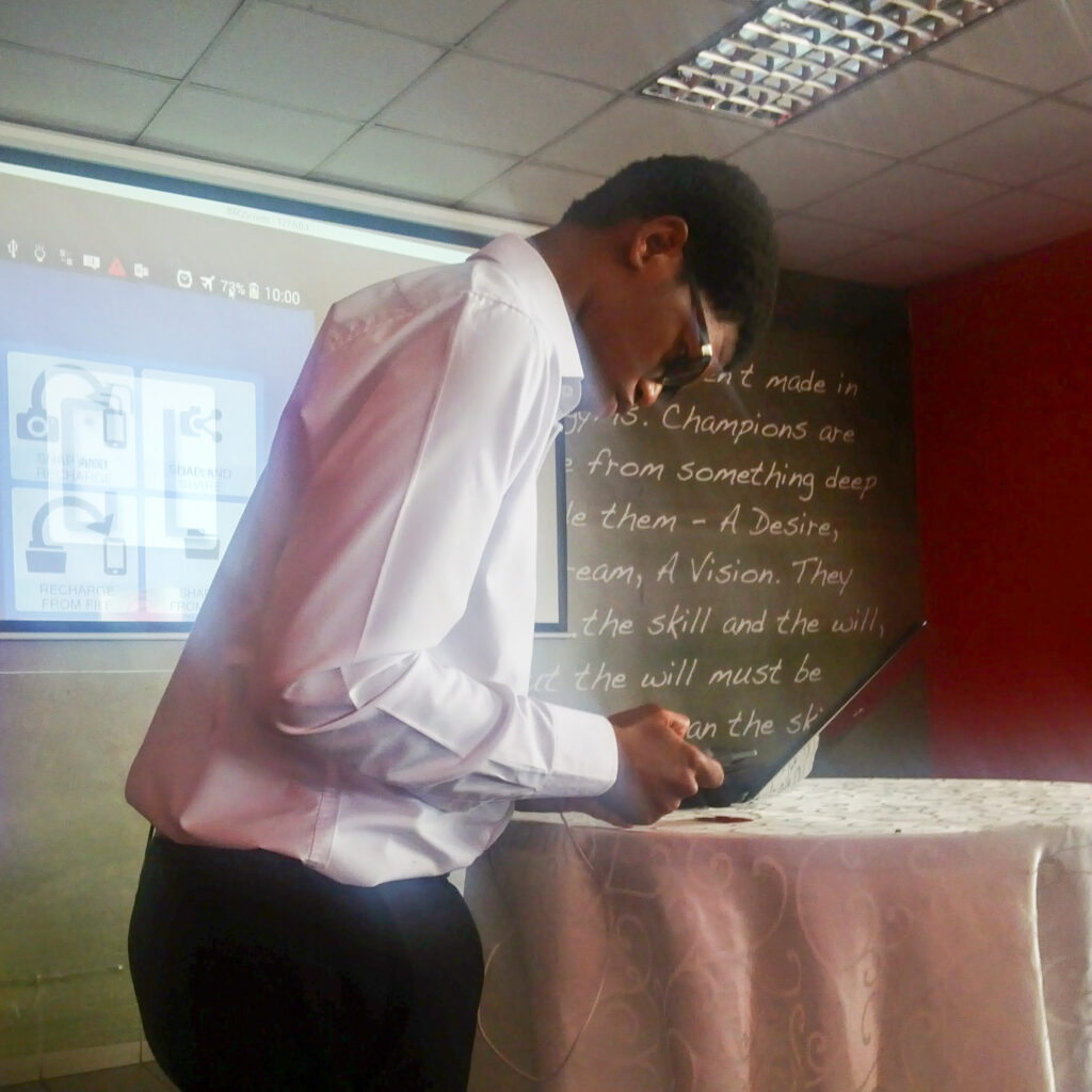 Osborne Potani showing how Credit Loader works