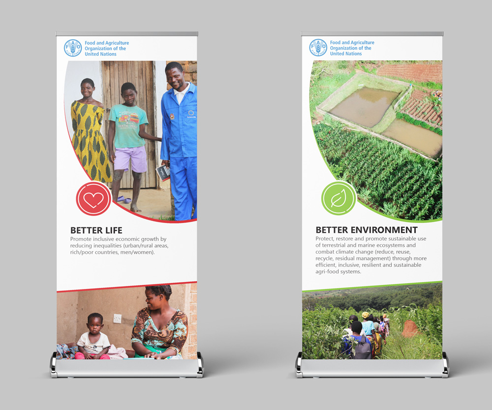Food and Agriculture Organization pull up banner four betters