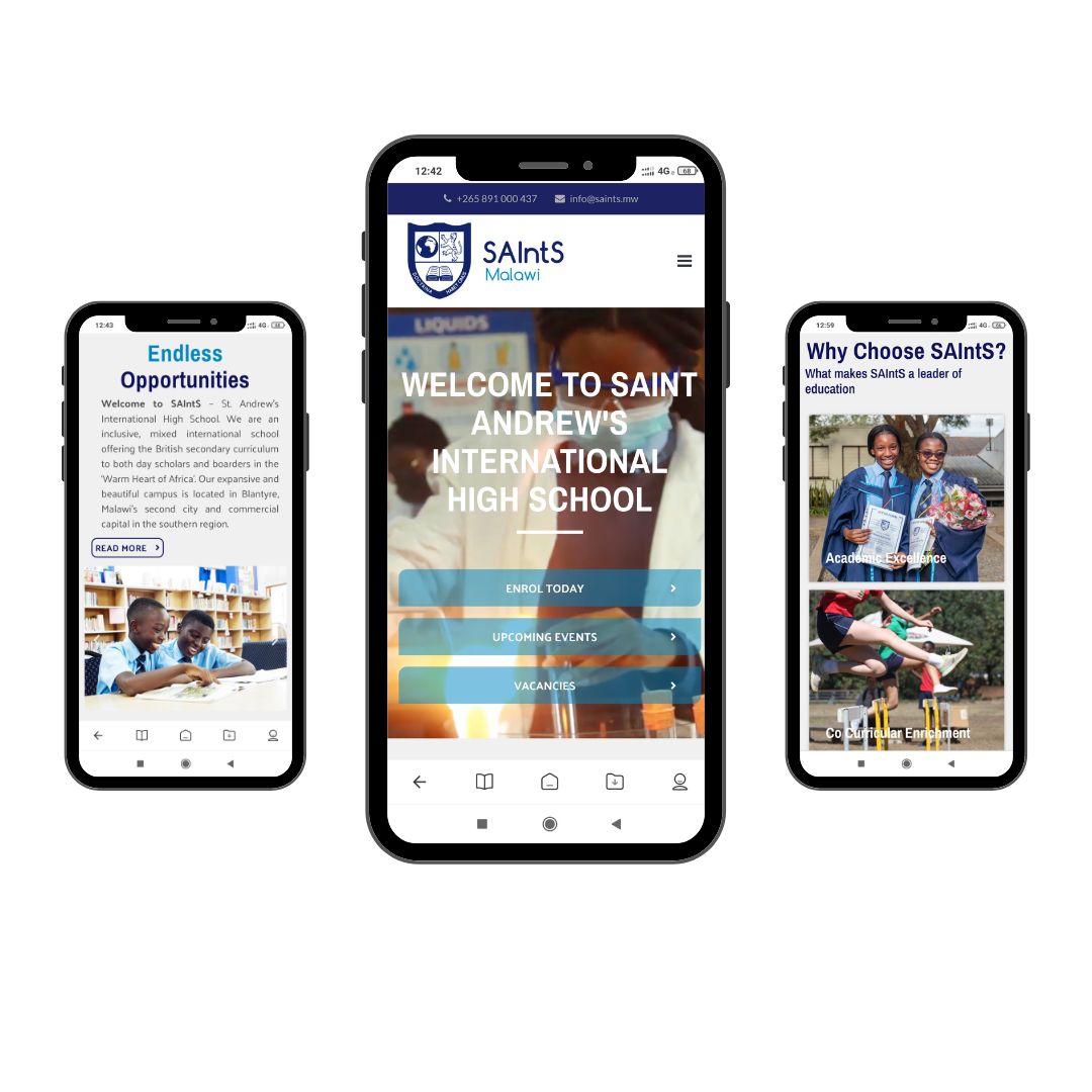 Saint Andrews International High School website design
