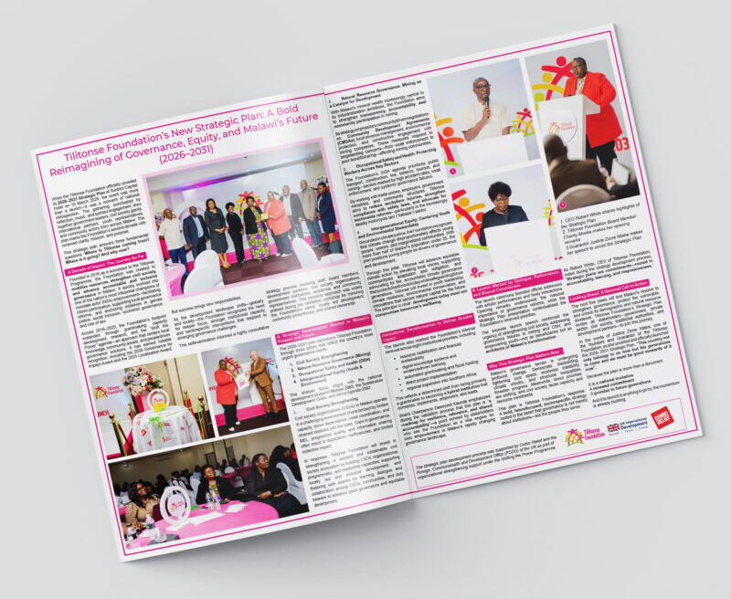 Tilitonse Foundation strategic plan centrespread design
